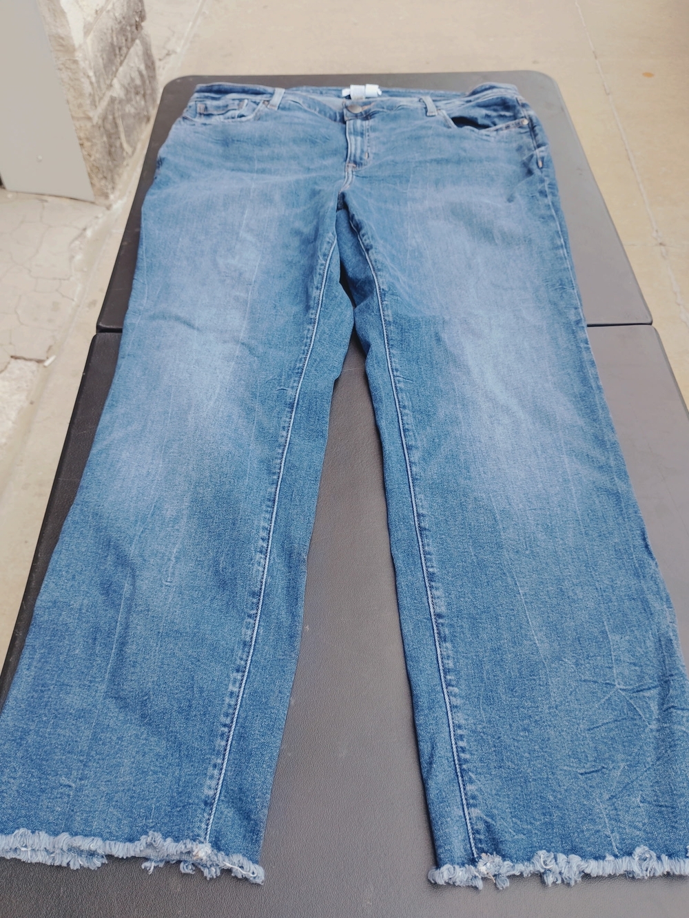 Lane Bryant Light Blue Frayed Ankle Jeans